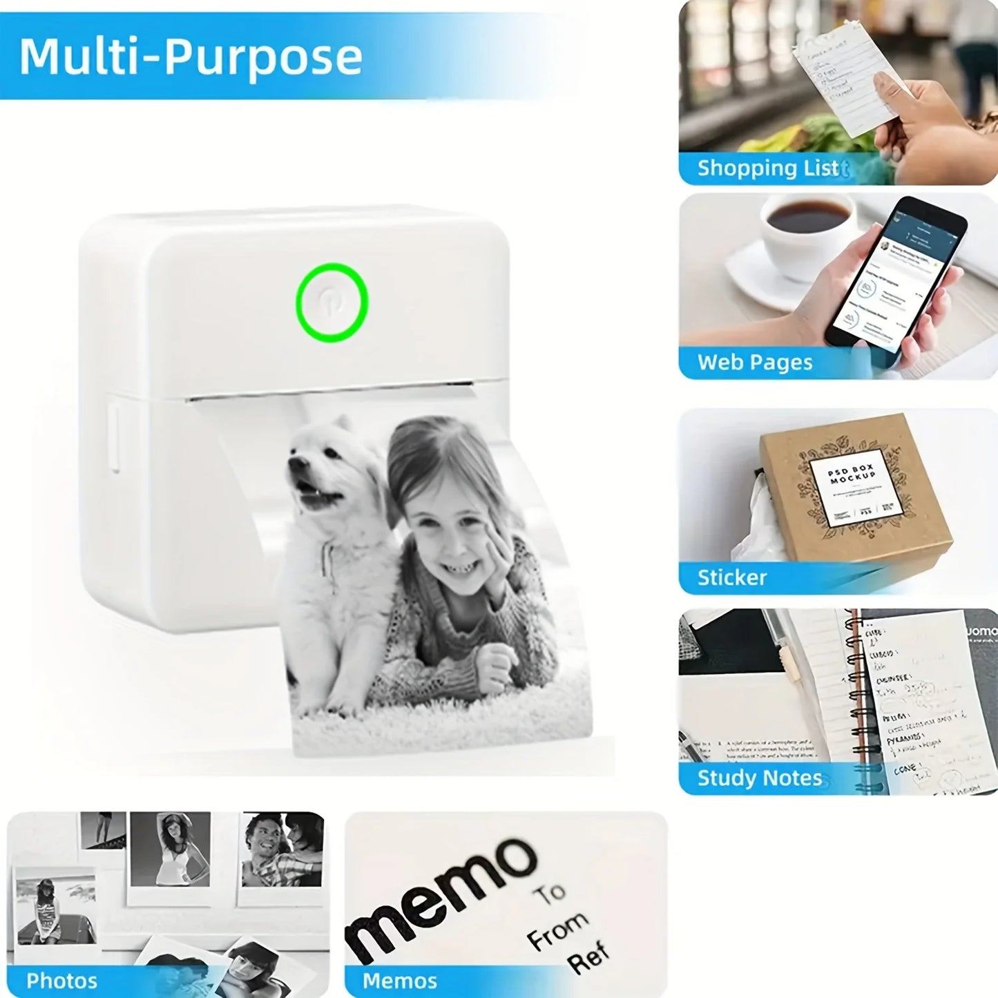 Sticker Printer - Model X6 Print Pods Mini | Bluetooth with iPhone/Android