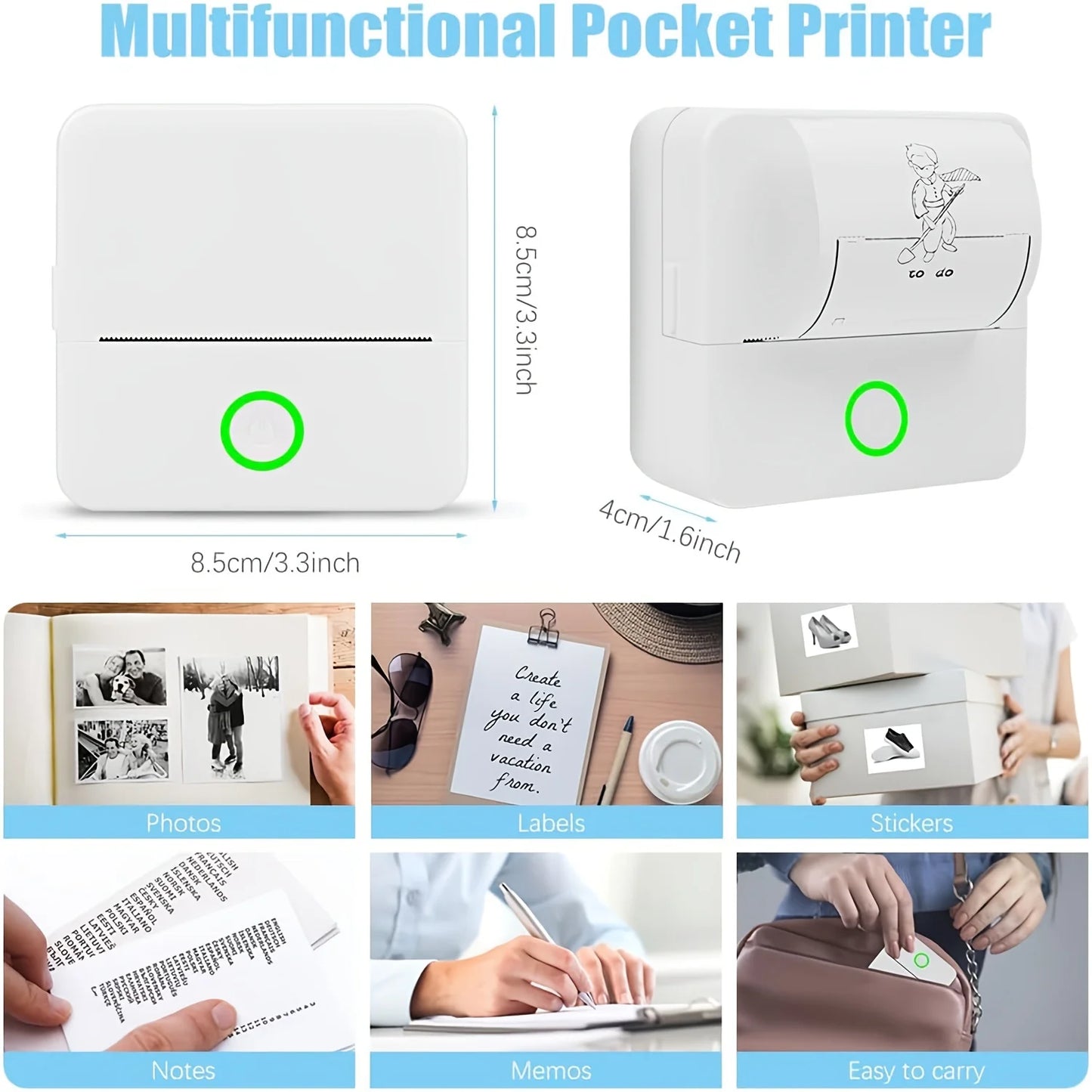 Sticker Printer - Model X6 Print Pods Mini | Bluetooth with iPhone/Android